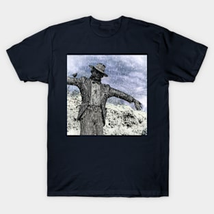 Snow Winter Scarecrow Christmas gardener T-Shirt